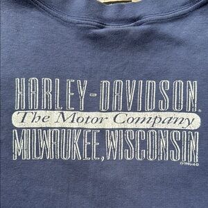 Harley-Davidson Blue V-Neck Short Sleeve Tee